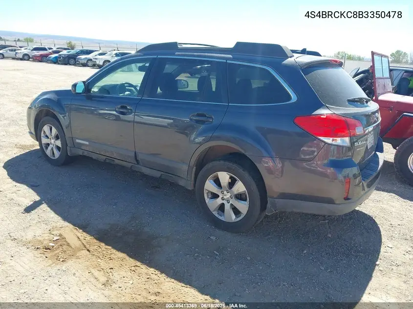2011 Subaru Outback 2.5I Limited VIN: 4S4BRCKC8B3350478 Lot: 45413369