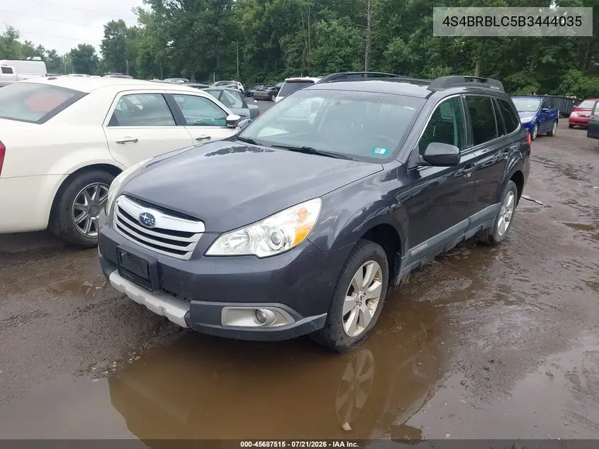 2011 Subaru Outback 2.5I Limited VIN: 4S4BRBLC5B3444035 Lot: 45687515