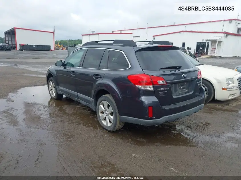 2011 Subaru Outback 2.5I Limited VIN: 4S4BRBLC5B3444035 Lot: 45687515