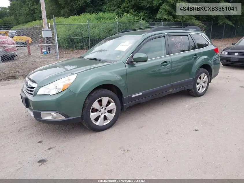 2011 Subaru Outback 2.5I Limited VIN: 4S4BRBKCXB3361041 Lot: 45698801