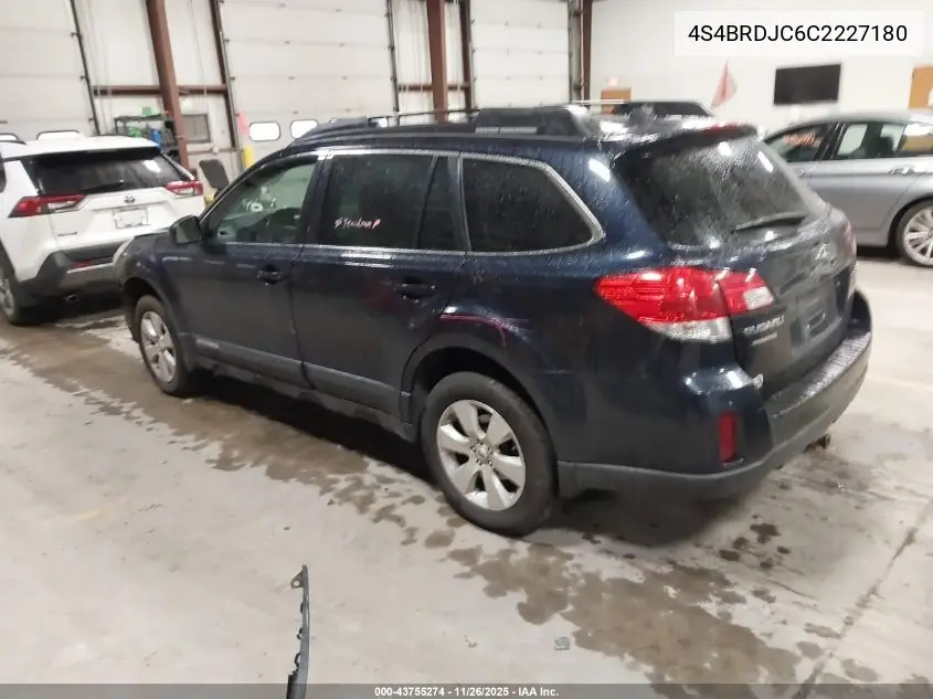 4S4BRDJC6C2227180 2012 Subaru Outback 3.6R Limited