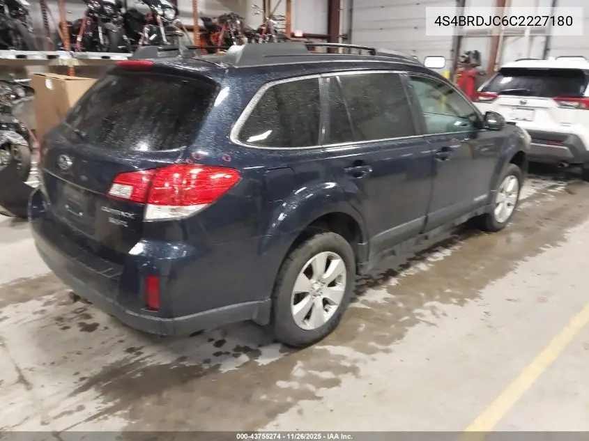4S4BRDJC6C2227180 2012 Subaru Outback 3.6R Limited
