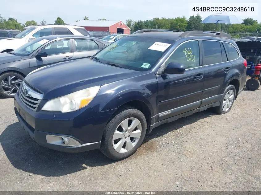 2012 Subaru Outback 2.5I Premium VIN: 4S4BRCCC9C3248610 Lot: 45665237