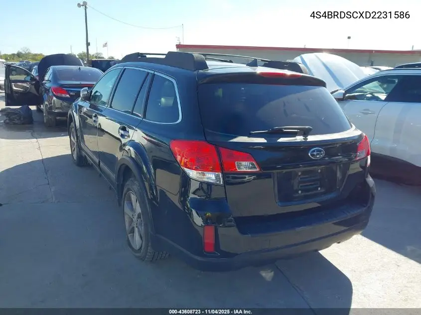 4S4BRDSCXD2231586 2013 Subaru Outback 3.6R Limited