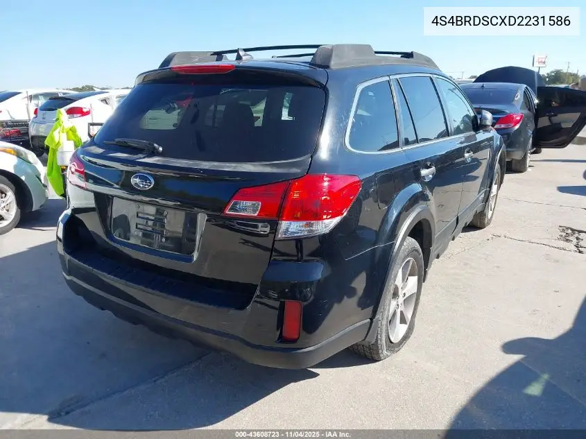 4S4BRDSCXD2231586 2013 Subaru Outback 3.6R Limited
