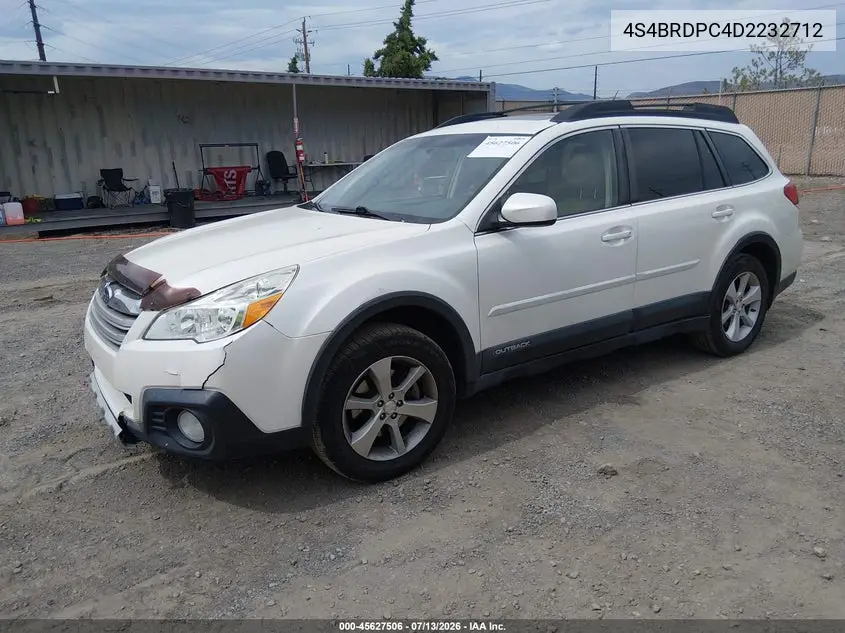 2013 Subaru Outback 3.6R Limited VIN: 4S4BRDPC4D2232712 Lot: 45627506