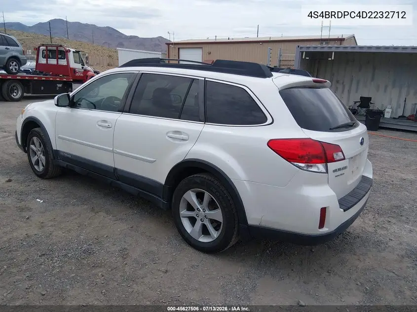 2013 Subaru Outback 3.6R Limited VIN: 4S4BRDPC4D2232712 Lot: 45627506