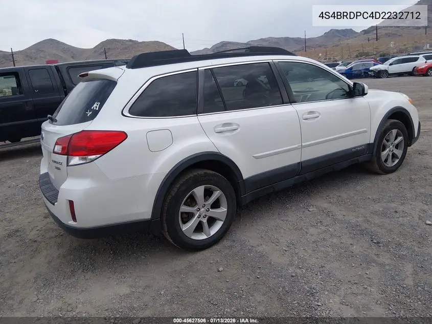2013 Subaru Outback 3.6R Limited VIN: 4S4BRDPC4D2232712 Lot: 45627506