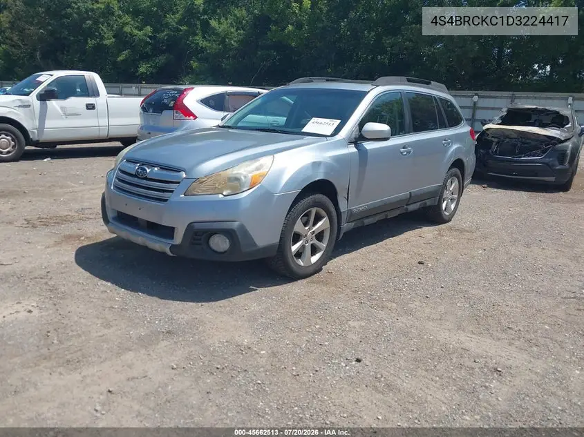 2013 Subaru Outback 2.5I Limited VIN: 4S4BRCKC1D3224417 Lot: 45662513