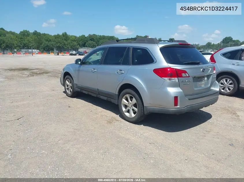 2013 Subaru Outback 2.5I Limited VIN: 4S4BRCKC1D3224417 Lot: 45662513