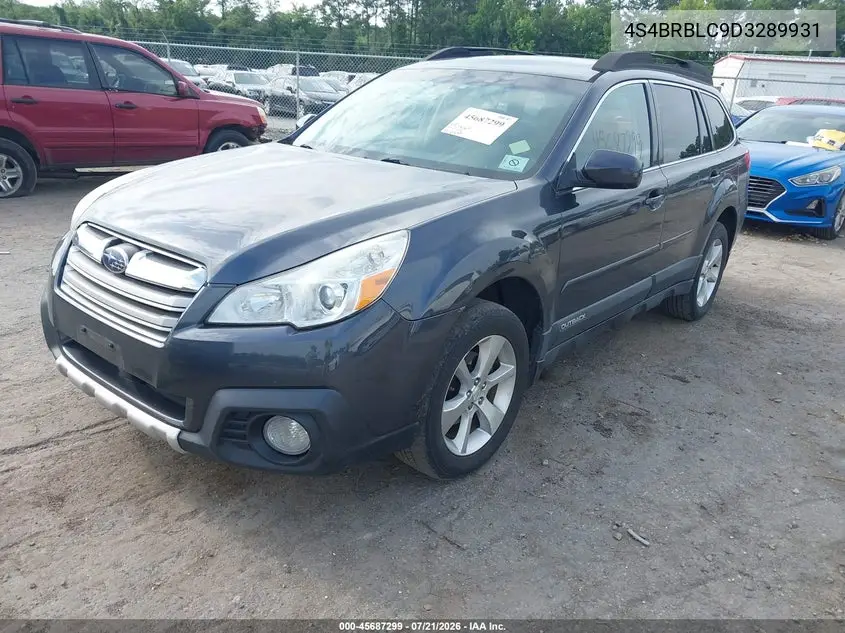 2013 Subaru Outback 2.5I Limited VIN: 4S4BRBLC9D3289931 Lot: 45687299
