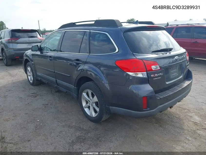 2013 Subaru Outback 2.5I Limited VIN: 4S4BRBLC9D3289931 Lot: 45687299