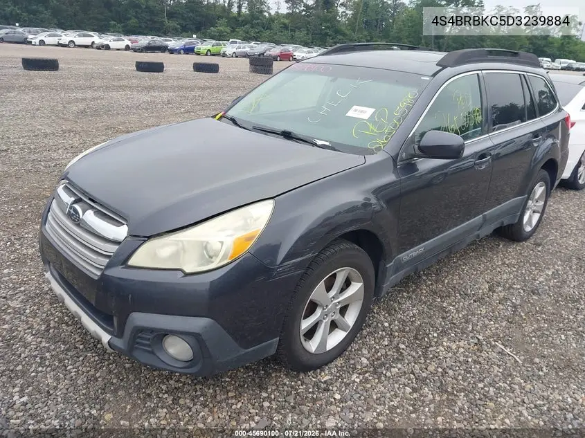 2013 Subaru Outback 2.5I Limited VIN: 4S4BRBKC5D3239884 Lot: 45690100