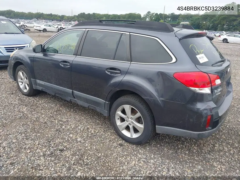 2013 Subaru Outback 2.5I Limited VIN: 4S4BRBKC5D3239884 Lot: 45690100
