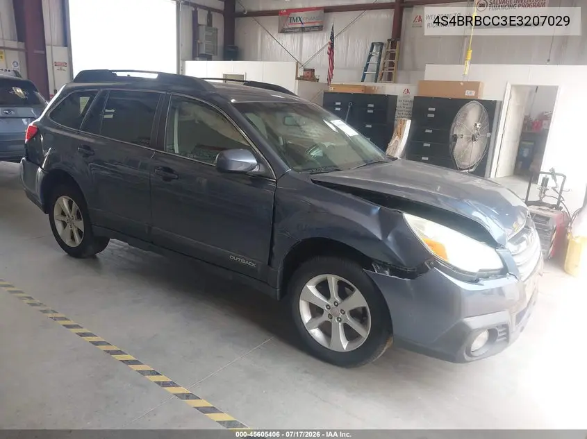 2014 Subaru Outback 2.5I Premium VIN: 4S4BRBCC3E3207029 Lot: 45605406