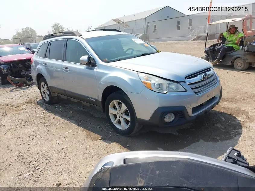 2014 Subaru Outback 2.5I Premium VIN: 4S4BRBCC8E3290215 Lot: 45640910