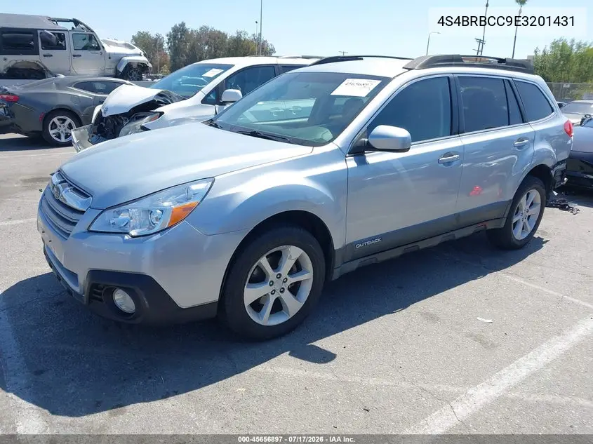 2014 Subaru Outback 2.5I Premium VIN: 4S4BRBCC9E3201431 Lot: 45656897