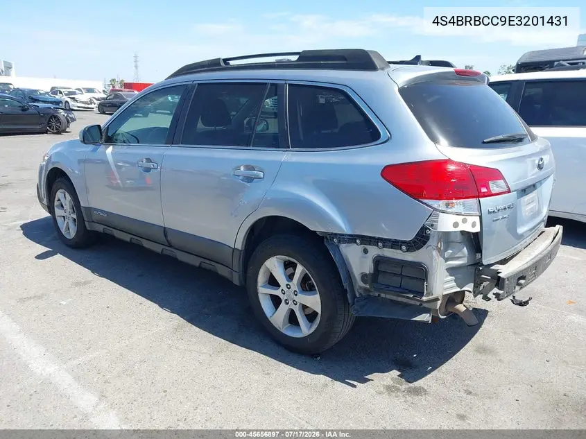 2014 Subaru Outback 2.5I Premium VIN: 4S4BRBCC9E3201431 Lot: 45656897