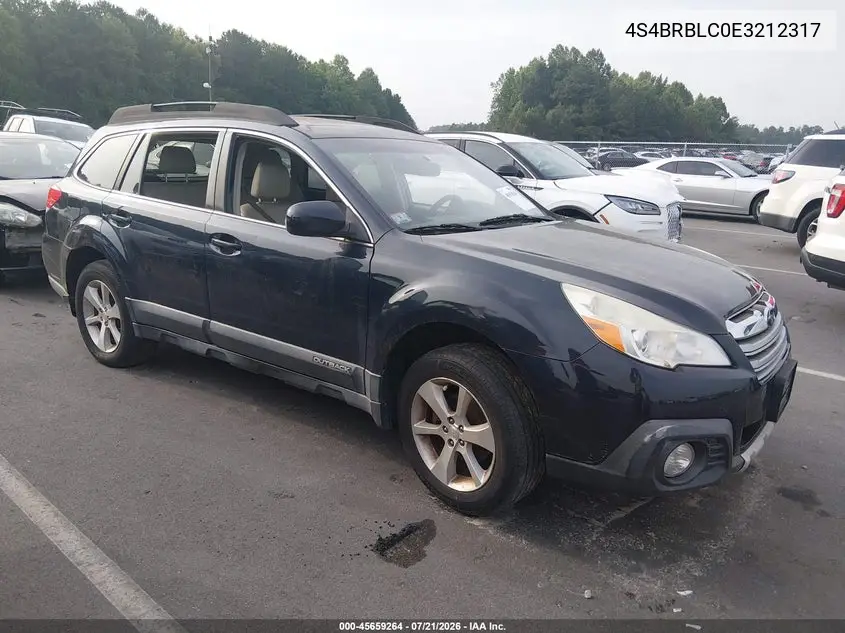 4S4BRBLC0E3212317 2014 Subaru Outback 2.5I Limited