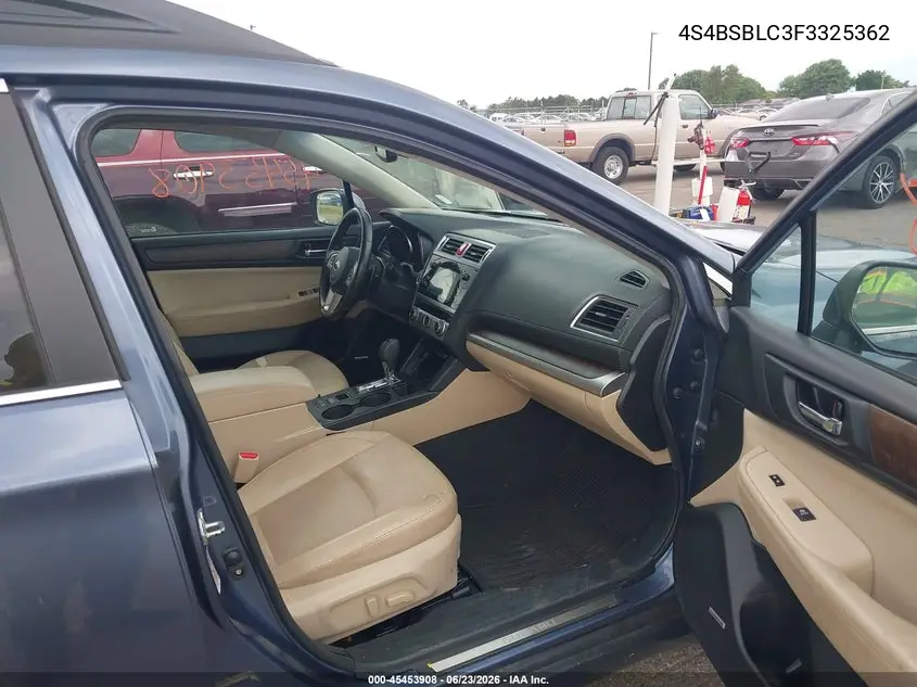 2015 Subaru Outback 2.5I Limited VIN: 4S4BSBLC3F3325362 Lot: 45453908