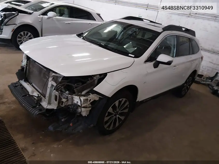 2015 Subaru Outback 2.5I Limited VIN: 4S4BSBNC8F3310949 Lot: 45686868