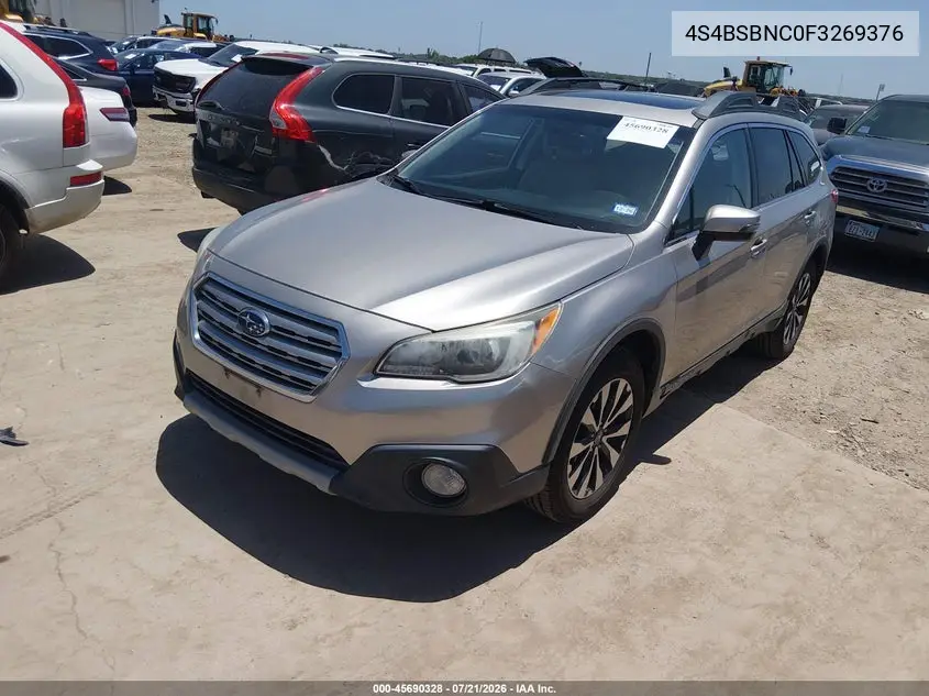 2015 Subaru Outback 2.5I Limited VIN: 4S4BSBNC0F3269376 Lot: 45690328