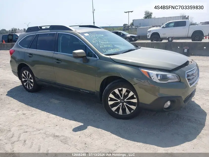 2016 Subaru Outback 3.6R Limited VIN: 4S4BSFNC7G3359830 Lot: 12656245