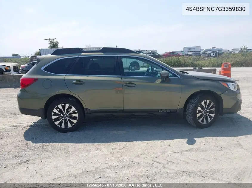 2016 Subaru Outback 3.6R Limited VIN: 4S4BSFNC7G3359830 Lot: 12656245