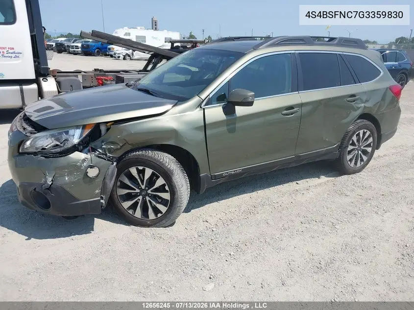 2016 Subaru Outback 3.6R Limited VIN: 4S4BSFNC7G3359830 Lot: 12656245