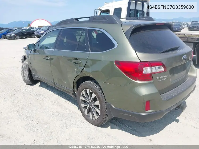 2016 Subaru Outback 3.6R Limited VIN: 4S4BSFNC7G3359830 Lot: 12656245