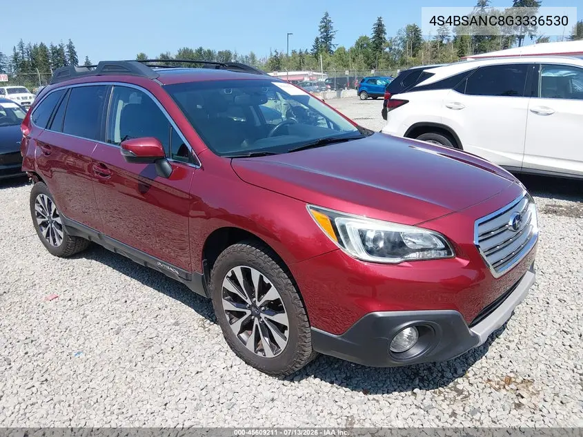 4S4BSANC8G3336530 2016 Subaru Outback 2.5I Limited