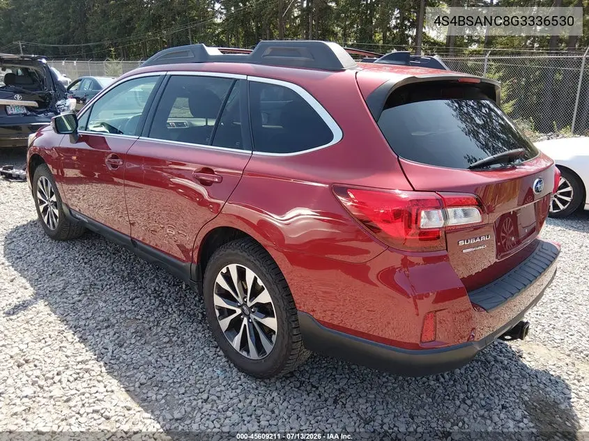 4S4BSANC8G3336530 2016 Subaru Outback 2.5I Limited