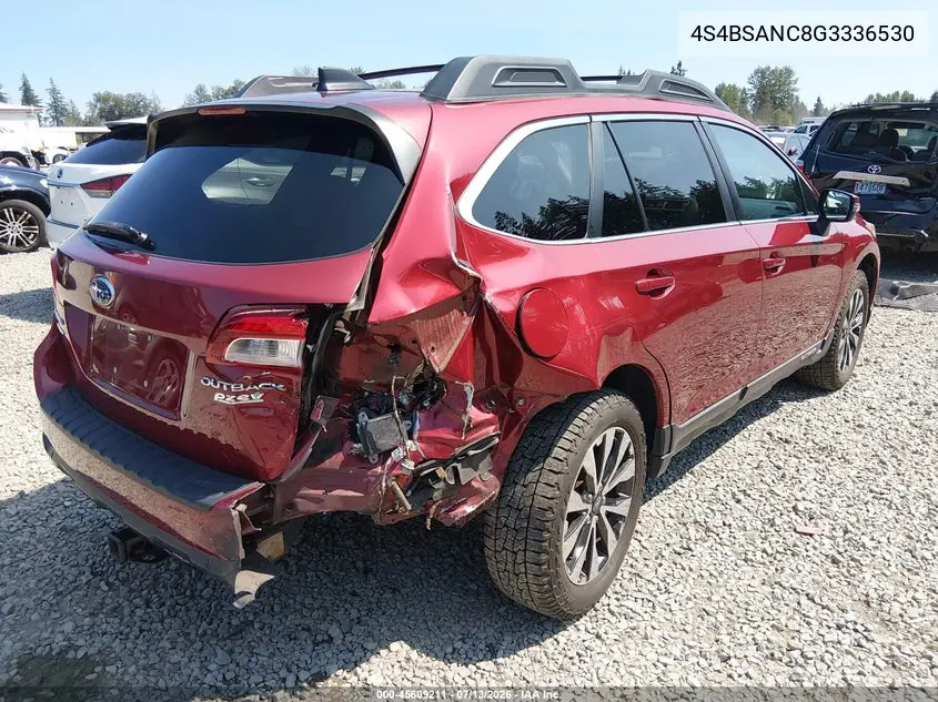 4S4BSANC8G3336530 2016 Subaru Outback 2.5I Limited