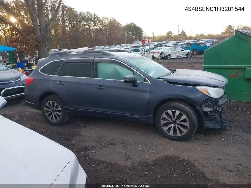 4S4BSENC1H3201544 2017 Subaru Outback 3.6R Limited