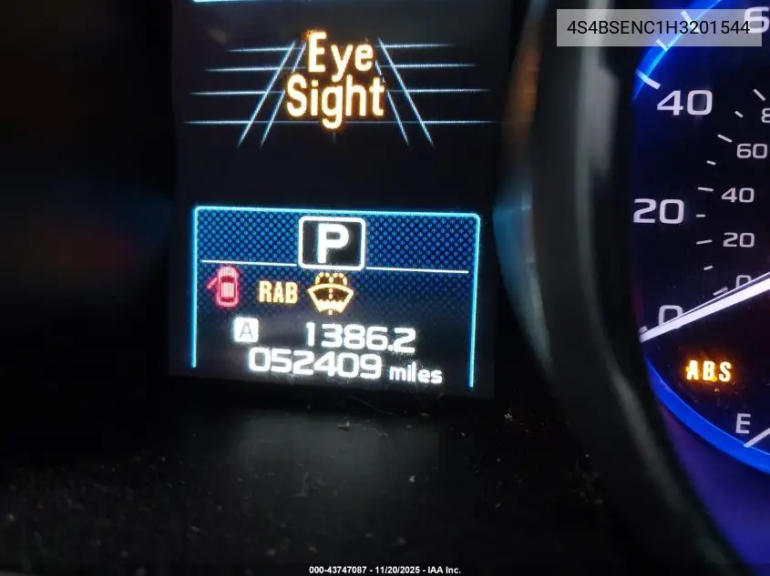 4S4BSENC1H3201544 2017 Subaru Outback 3.6R Limited