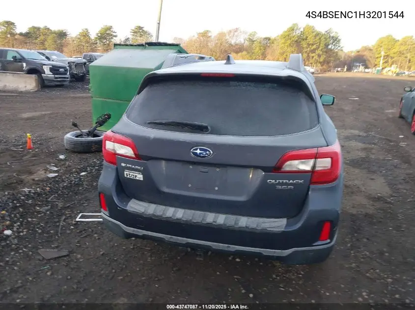 4S4BSENC1H3201544 2017 Subaru Outback 3.6R Limited