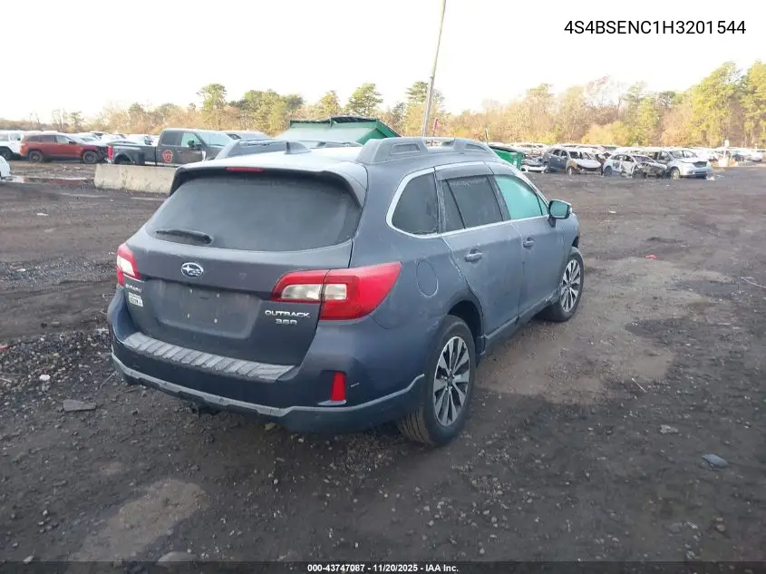 4S4BSENC1H3201544 2017 Subaru Outback 3.6R Limited