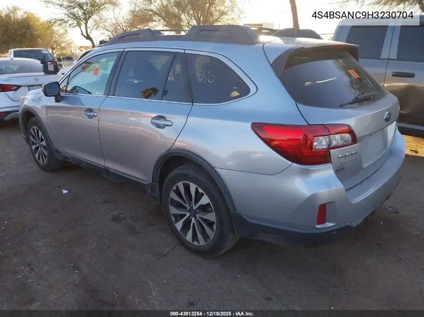 4S4BSANC9H3230704 2017 Subaru Outback 2.5I Limited
