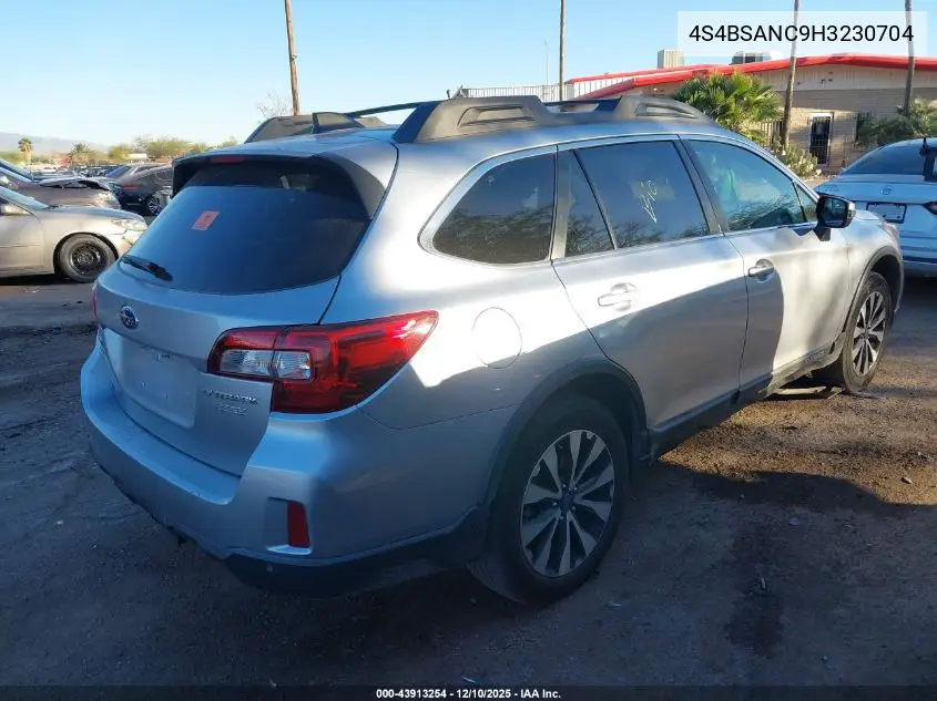 4S4BSANC9H3230704 2017 Subaru Outback 2.5I Limited