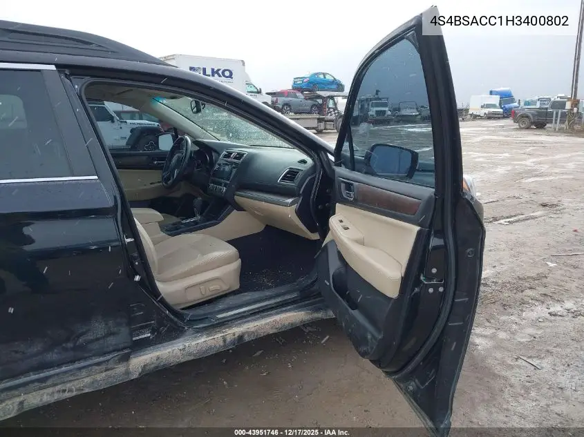 4S4BSAKC9H3247569 2017 Subaru Outback 2.5I Limited