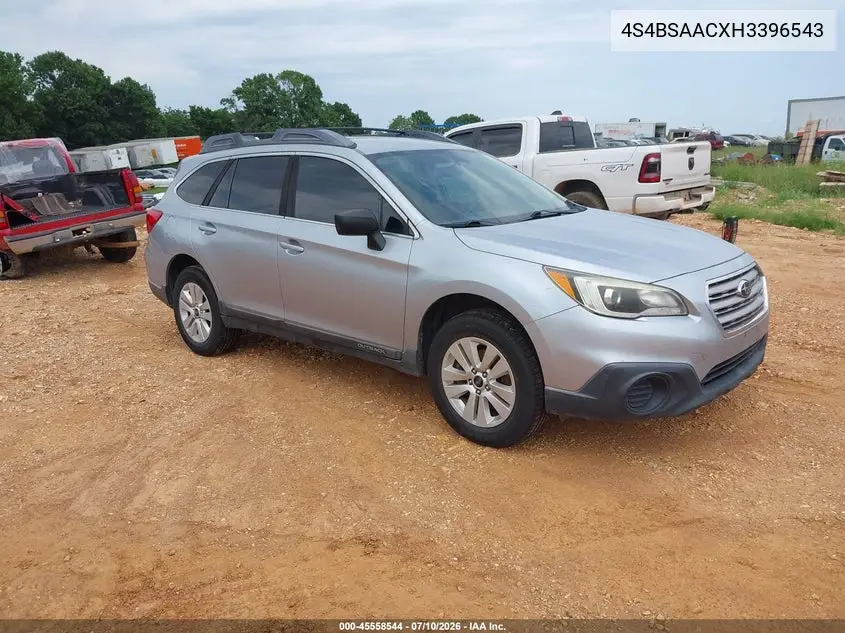 2017 Subaru Outback 2.5I VIN: 4S4BSAACXH3396543 Lot: 45558544