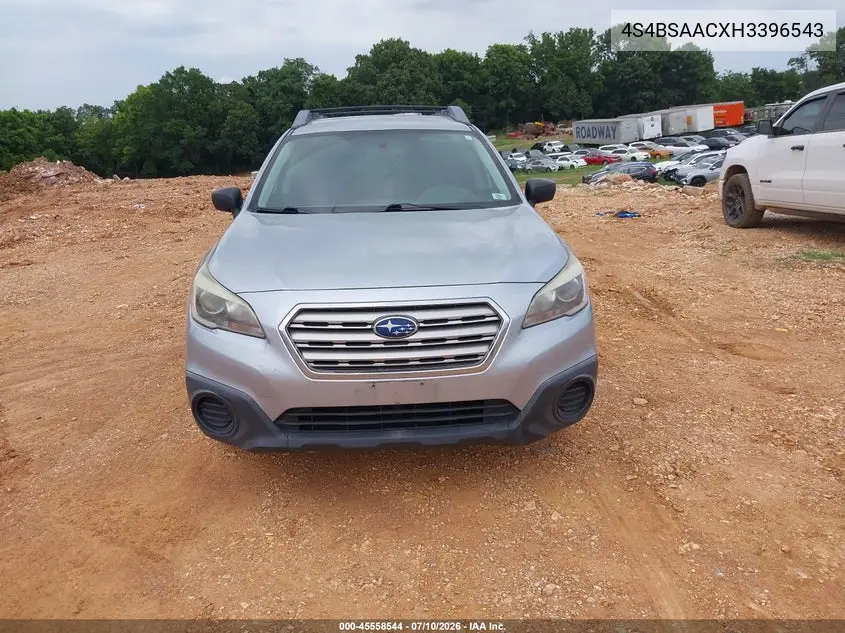 2017 Subaru Outback 2.5I VIN: 4S4BSAACXH3396543 Lot: 45558544