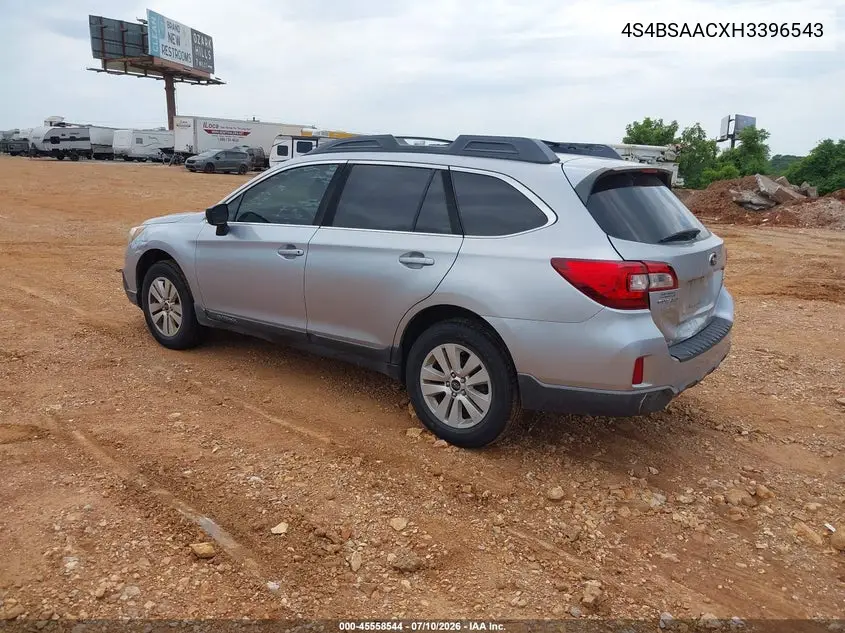 2017 Subaru Outback 2.5I VIN: 4S4BSAACXH3396543 Lot: 45558544
