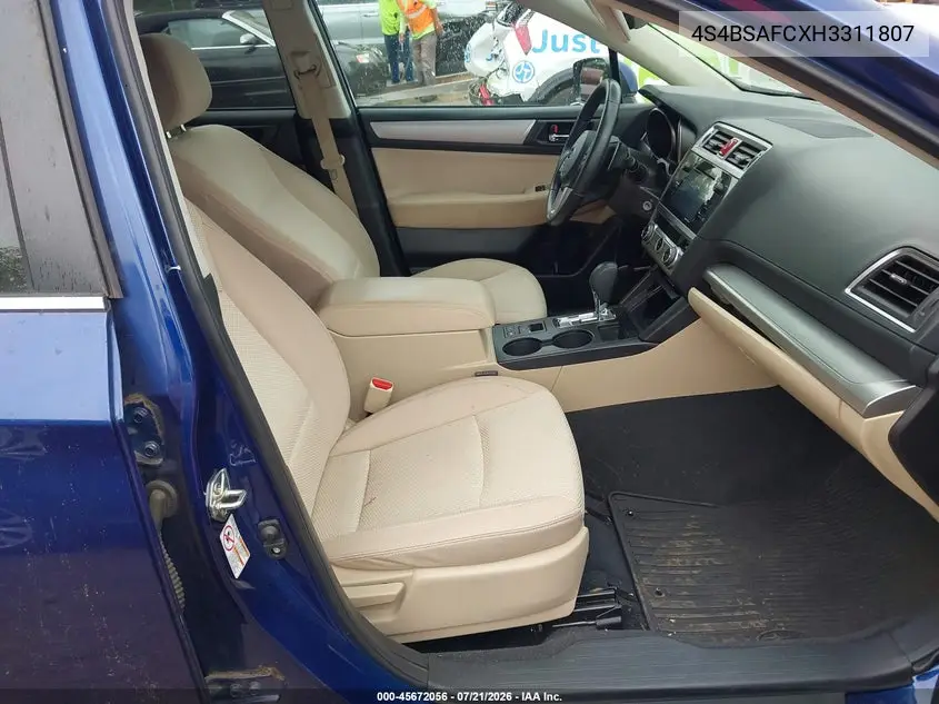 2017 Subaru Outback 2.5I Premium VIN: 4S4BSAFCXH3311807 Lot: 45672056