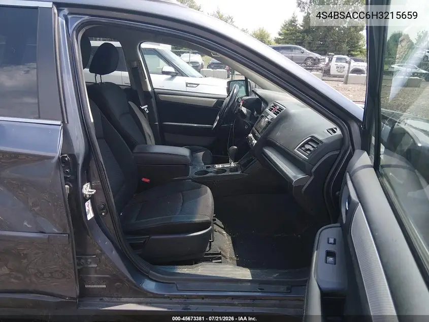 2017 Subaru Outback 2.5I Premium VIN: 4S4BSACC6H3215659 Lot: 45673381