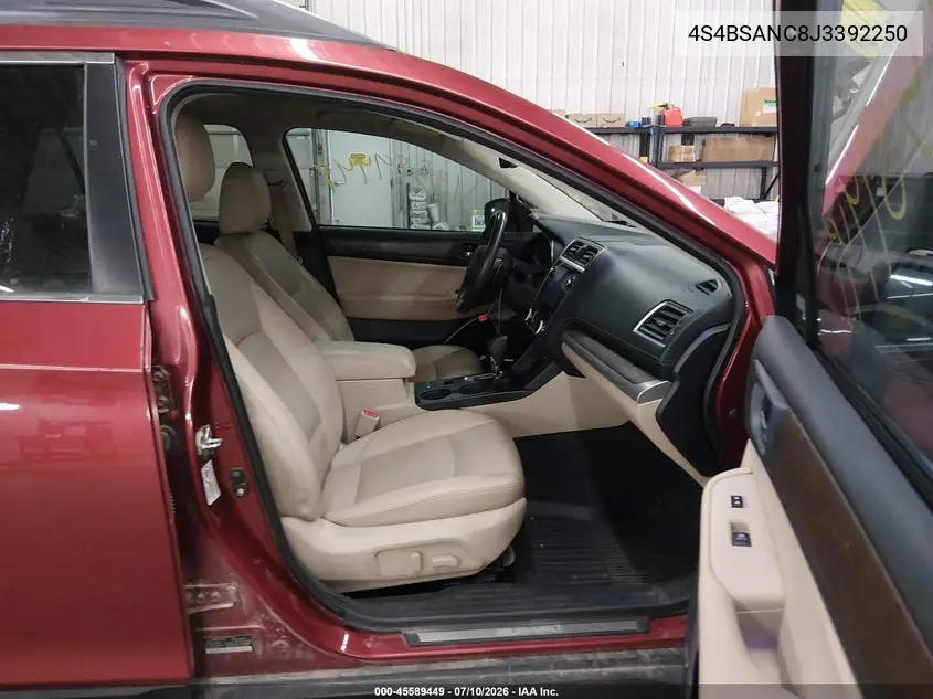 2018 Subaru Outback 2.5I Limited VIN: 4S4BSANC8J3392250 Lot: 45589449