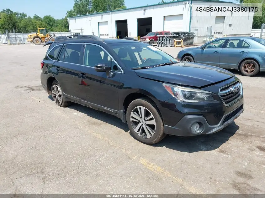 2018 Subaru Outback 2.5I Limited VIN: 4S4BSANC4J3380175 Lot: 45611114