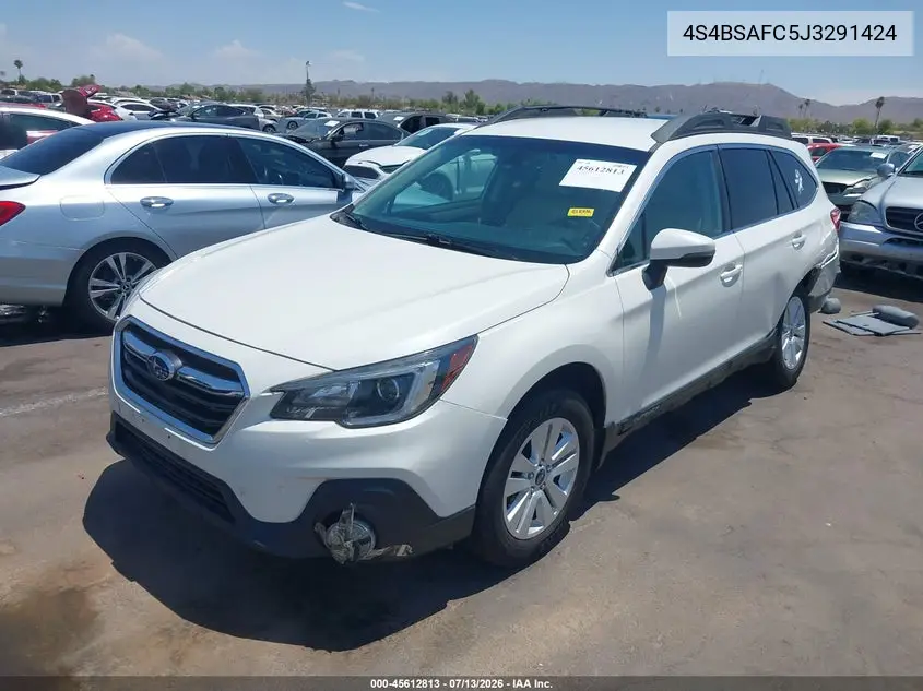 2018 Subaru Outback 2.5I Premium VIN: 4S4BSAFC5J3291424 Lot: 45612813