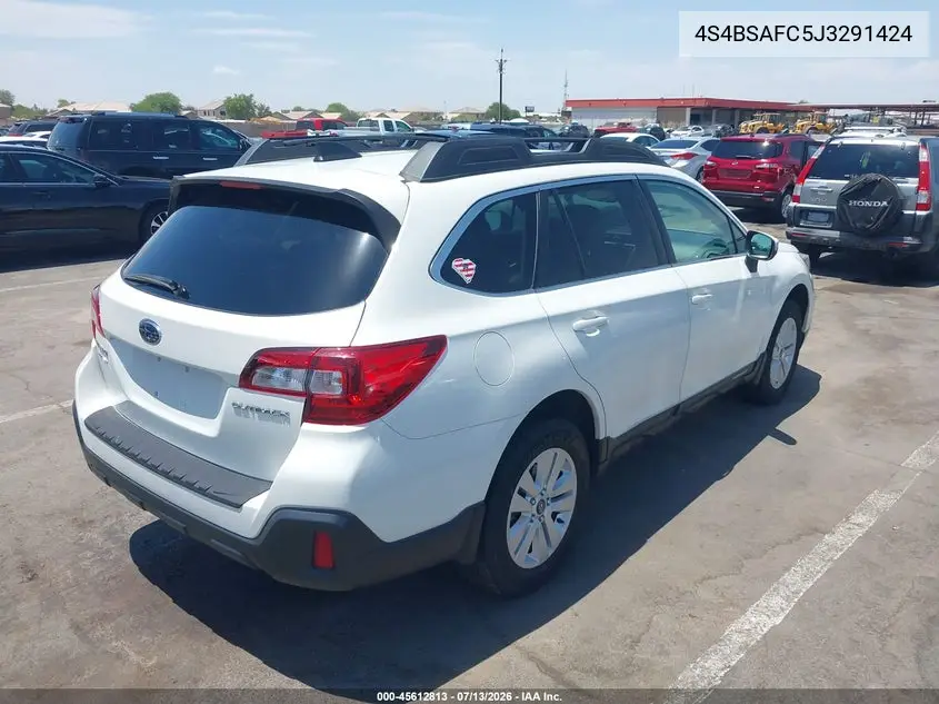 2018 Subaru Outback 2.5I Premium VIN: 4S4BSAFC5J3291424 Lot: 45612813