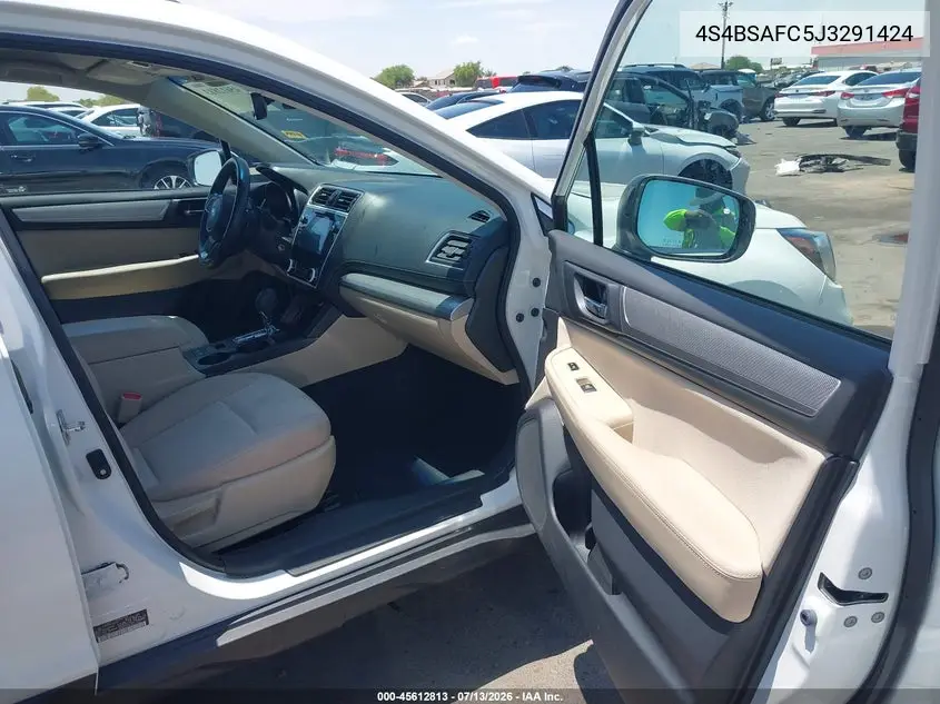 2018 Subaru Outback 2.5I Premium VIN: 4S4BSAFC5J3291424 Lot: 45612813